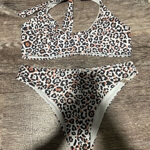 Leopard Print Bikini Set